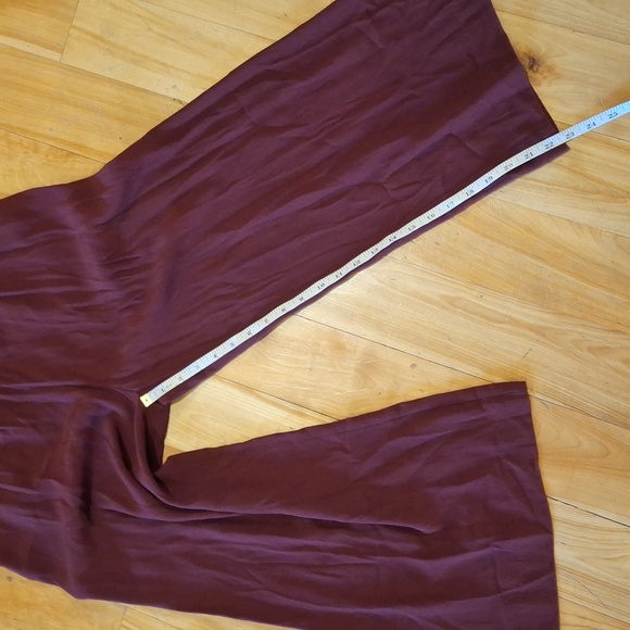 Madewell Pintuck Cami Wide-leg Jumpsuit Size 00 Burgundy Oxblood Wine - Picture 13 of 15